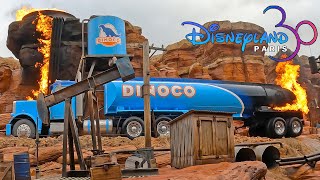 Cars Road Trip On Ride at Disneyland Paris Feb 2022 4K [upl. by Aamsa]