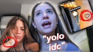 Mackenzie Ziegler Gets TATTOO Age 15 Finsta Exposed [upl. by Petite]