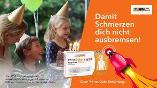 Damit Schmerzen dich bei Familienfeiern nicht ausbremsen – ratioDolor® rapid Weichkapseln [upl. by Annert501]