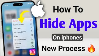 How to hide app on iphone  iphone me app hide kaise kare  Hide app in iphone 🔥 [upl. by Robinia]