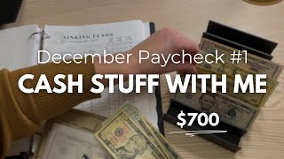 December 2024 Budget  Paycheck 1  Weekly Cash Stuffing 700  Sinking Funds [upl. by Christiano]