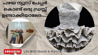 From Newsprint to Runway Creating Stylish Dresses from Old Newspapers [upl. by Rellek158]