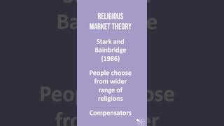 Religious Market Theory  60 Second Sociology Beliefs in Society [upl. by Azial]