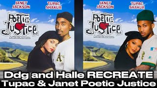 DDG and Halle Bailey RECREATE Tupac and Janet Jackson POETIC JUSTICE PhotoShoot [upl. by Yneffit]