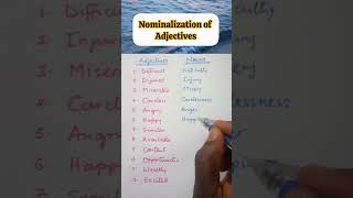 Nominalization of Adjectives [upl. by Hgielyk]