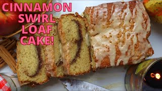 CINNAMON SWIRL LOAF CAKE Recipe Fluffy Cinnamon Roll Cake [upl. by Gemmell521]