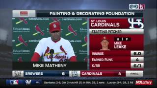 Matheny on Cardinals’ 64 loss to Milwaukee [upl. by Danny]