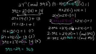 How To Find The Inverse of a Number  mod n   Inverses of Modular Arithmetic  Example [upl. by Concettina586]