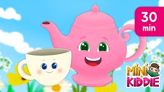 I Am A Little Teapot amp More Songs  Childrens Nursery Rhymes  30 Min  Mini Kiddie [upl. by Alleroif]