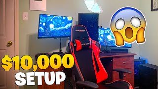 FACE REVEAL  MY 10000 GAMING SETUP THANKS FOR 250K SUBSCRIBERS [upl. by Yrahca]