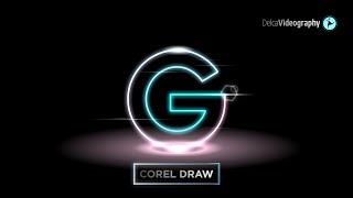 ✨ TUTORIAL NEON GLOW LOGO DESIGN en Corel Draw  DelcaVideography [upl. by Upton494]