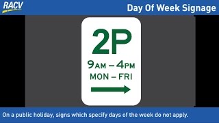 Victorian Road Rules  Road Sign amp Parking Sign Laws on Public Holidays [upl. by Adiesirb]