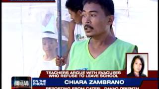 Teachers lock horns with Pablo evacuees [upl. by Haonam234]