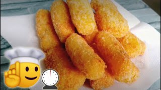 APRENDA em 1 MINUTO 🍠 MANDIOCA À MILANESA 🍠 [upl. by Arocat]