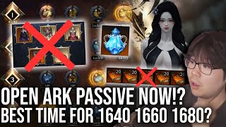 Lost Ark BEST time to open Ark Passive for 1640 1660 1680 DPS Edition [upl. by Flodnar]