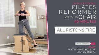 Pilates Reformer Wunda Chair 45 Minute Workout  All Pistons Fire [upl. by Lizbeth]