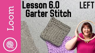 60 How to Loom Knit  Garter Stitch  Basic Dishcloth amp Coasters Patterns Left Handed [upl. by Elburt]