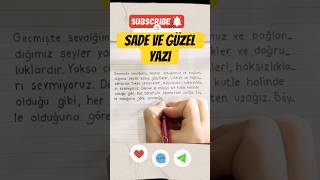 SADE VE GÜZEL YAZI SHORT art lettering güzelyazı [upl. by Sidras]