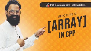 Array in cpp in hindi lecture17 cpptutorials l2clcdc [upl. by Aimahc249]