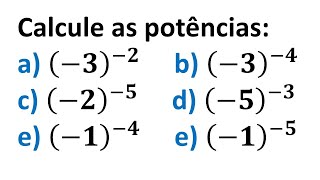 Calcule as Potências em Q  Expoente negativo [upl. by Scevor667]