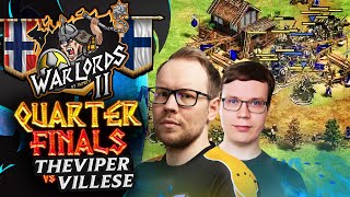 TheViper vs Villese QUARTERFINALS WARLORDS 2 50000 ageofempires2 rts [upl. by Antin]