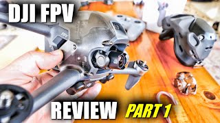 DJI FPV Drone Combo Review Part 1 INDEPTH  Motion Control amp Fly More KIT UnBox Setup Updating [upl. by Dutchman]