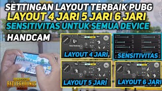 SETTINGAN LAYOUT 4 JARI 5 JARI 6 JARI amp SENSITIVITAS TERBAIK ANDROID IOS PUBG MOBILE [upl. by Bonner165]