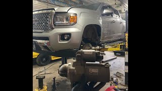 GMC Canyon 28 diesel starter removal [upl. by Eldon]