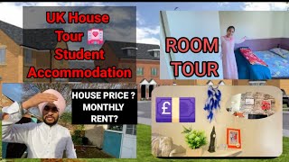 Our 1st UK Student Accommodation in UK  House Tour in UK  Monthly Rent   Teesside University [upl. by Harret]