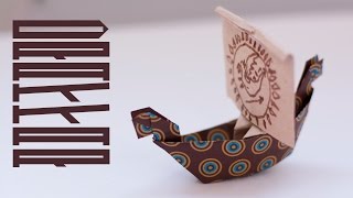 How to make paper viking boat Easy origami [upl. by Enyawal]