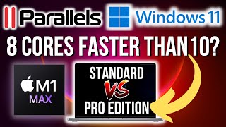 Parallels Standard faster than Pro Windows gaming on M1 Mac compared 16 vs 32 GB RAM 8 vs 10 CPU [upl. by Anyad]