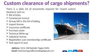 What documents are required for Custom clearance of cargo shipments [upl. by Binni]