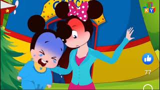 Mickey Mouse amp Minnie Mouse Baby Roller Coaster In The Park [upl. by Silvia]