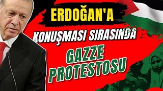 Erdoğana konuşması sırasında Gazze prorestosu [upl. by Gabriello]