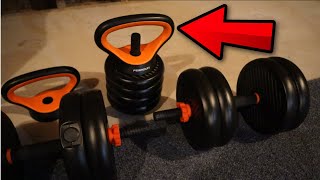 Best Dumbbell Kettlebell Adjustable Weight Set  Is it FEIERDUN Weight Set Review [upl. by Otes767]