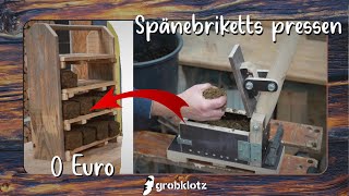 Wie baue ich eine Brikettpresse für Späne  Für 0€ aus Restholz [upl. by Billi745]