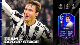 FIFA 22 TOTGS CHIESA REVIEW  87 TOTGS CHIESA PLAYER REVIEW  FIFA 22 ULTIMATE TEAM [upl. by Nevad]