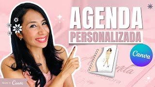 CÓMO CREAR UNA AGENDA PERSONALIZADA CON CANVA ⭐2020 [upl. by Vasya]