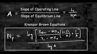 Absorption Factor and Kremsor Brown Equations [upl. by Fahland]