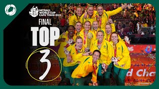 Netball World Cup Top 3 Final Moments  Australian Diamonds Vs England Roses [upl. by Therron]