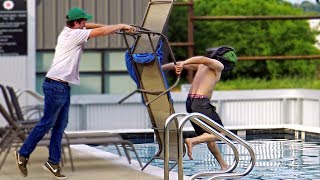 Chair Pulling Splash Prank [upl. by Areval]