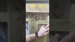 The fastest way to space your feather edge boards👍👌👊 diy gardenbuilding tipsandtricks [upl. by Kappel]