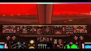 IFly 747400 V2 Cold and Dark Start  flight and ILS Landing [upl. by Uamak]