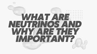 What Are Neutrinos and Why Are They Important [upl. by Ogir]