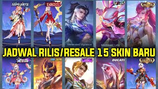 BOCORAN JADWAL RILISRESALE 15 SKIN MLBB 2024 SKIN EXORCISTS STARLIGHT 2 SKIN ASPIRANTS BARU DLL [upl. by Lahsiv]