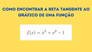 como encontrar a equação da reta tangente ao gráfico de uma função [upl. by Rotciv]