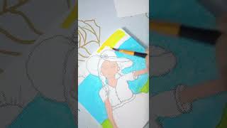 Canvas art diy drawing painting viralshort craft artandcraft homedecor ChitraArtCraft [upl. by Oos]