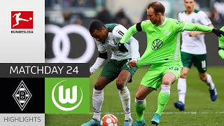 Borussia Mgladbach  VfL Wolfsburg 22  Highlights  Matchday 24 – Bundesliga 202122 [upl. by Vivienne229]