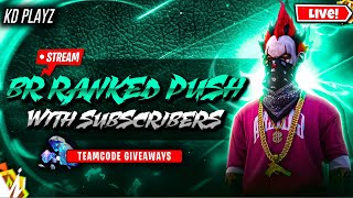 🔴 CS RANKED PUSH AND GUILD TEST CUSTOM GIVEAWAY freefirelive freefire kdplayz [upl. by Phippen]