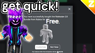 How To GET The NEW FREE ROBLOXIAN 20 BUNDLE in Roblox QUICK  giveaway [upl. by Carol]